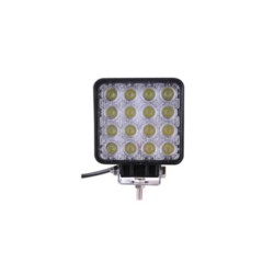 ÇALIŞMA LAMBASI KARE 10-60V 48W 16 LED 105X105MM K-20MM ARKA İNCE 1701