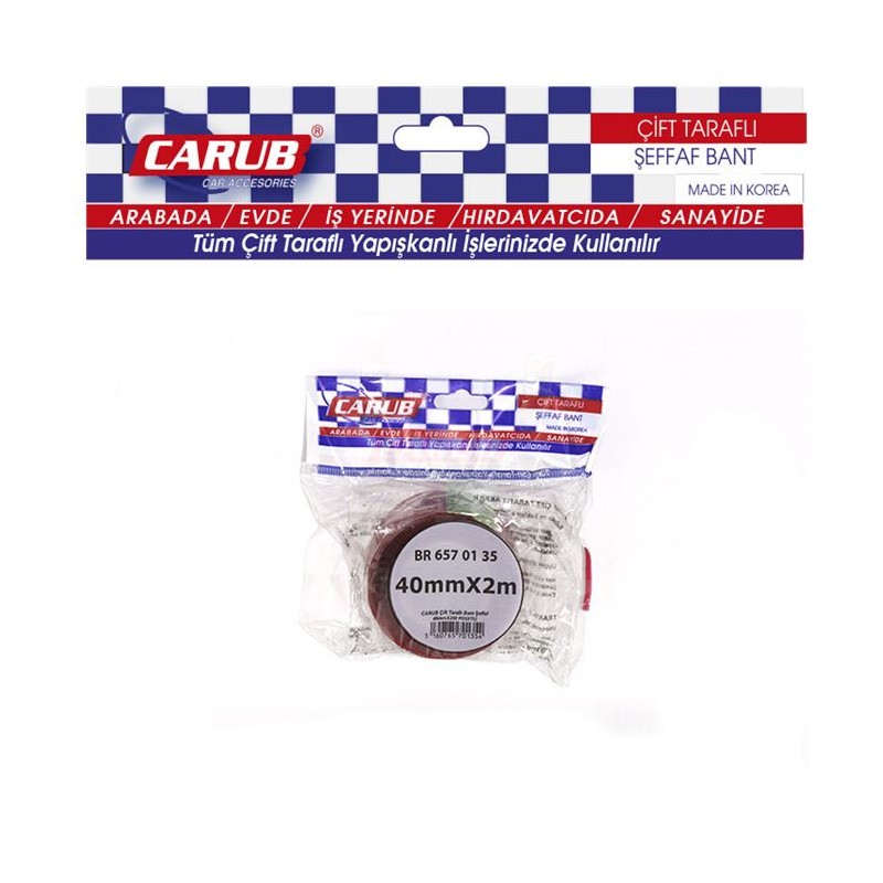 BANT ÇİFT TARAFLI SİLİKONLU 2MT AMBALAJ 40MMX2MT CARUB 6570135 CARUB