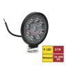 ÇALIŞMA LAMBASI YUVARLAK 10-30V 27W 9 LED 103MM K-18MM ARKA İNCE 30105