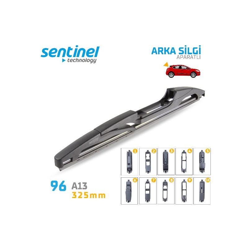 SİLECEK SÜPÜRGESİ ARKA APARATLI 325MM 96.A13 96-A13 SENTİNEL