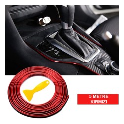 ÇITA SIKIŞTIRMALI DEKORATİF ŞERİT FİTİL PLASTİK 5M KIRMIZI 0803055 KGN