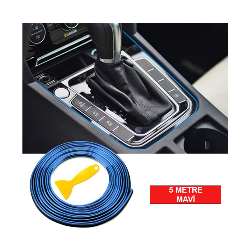 ÇITA SIKIŞTIRMALI DEKORATİF ŞERİT FİTİL PLASTİK 5M MAVİ 0803058 KGN