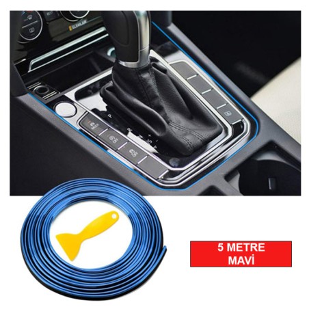 ÇITA SIKIŞTIRMALI DEKORATİF ŞERİT FİTİL PLASTİK 5M MAVİ 0803058 KGN