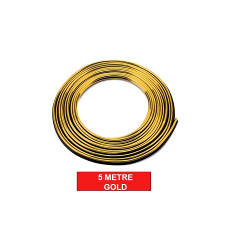 ÇITA SIKIŞTIRMALI DEKORATİF ŞERİT FİTİL PLASTİK 5M GOLD 0803054-1 KGN