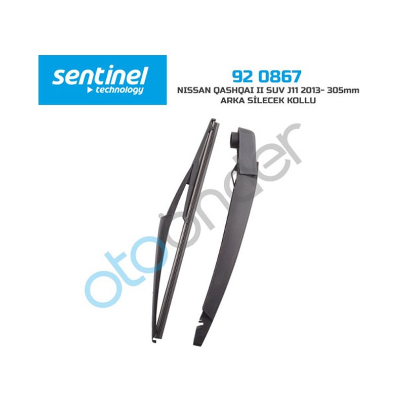SİLECEK SÜPÜRGESİ ARKA + KOLLU NISSAN QASHQAİ 2 13 SONRASI 305MM 92.08