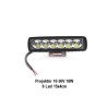 ÇALIŞMA LAMBASI DİKDÖRTGEN 10-30V 6 LED 18W 155X40MM K-22MM BEYAZ 3056