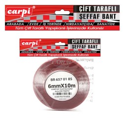 BANT ÇİFT TARAFLI SİLİKONLU BÜYÜK RULO 06MMX10MT CARPİ 6570185 CARUB