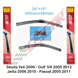 SİLECEK SÜPÜRGESİ ARACA ÖZEL VW GOLF 5-6 JETTA 06-11 PASSAT 05-11 YETİ