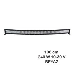 ÇALIŞMA LAMBASI OFF ROAD BAR 80 LED KAVİSLİ 10 30V 240W ÇİFT SIRA 106X