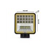 ÇALIŞMA LAMBASI KARE 10 30V 42W 18 LED + 24 LED BEYAZ TURUNCU 108X108M