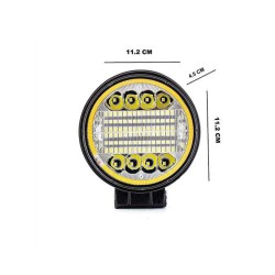 ÇALIŞMA LAMBASI YUVARLAK 10-30V 42W 15 LED + 8 LED BEYAZ TURUNCU 108MM