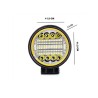 ÇALIŞMA LAMBASI YUVARLAK 10-30V 42W 15 LED + 8 LED BEYAZ TURUNCU 108MM