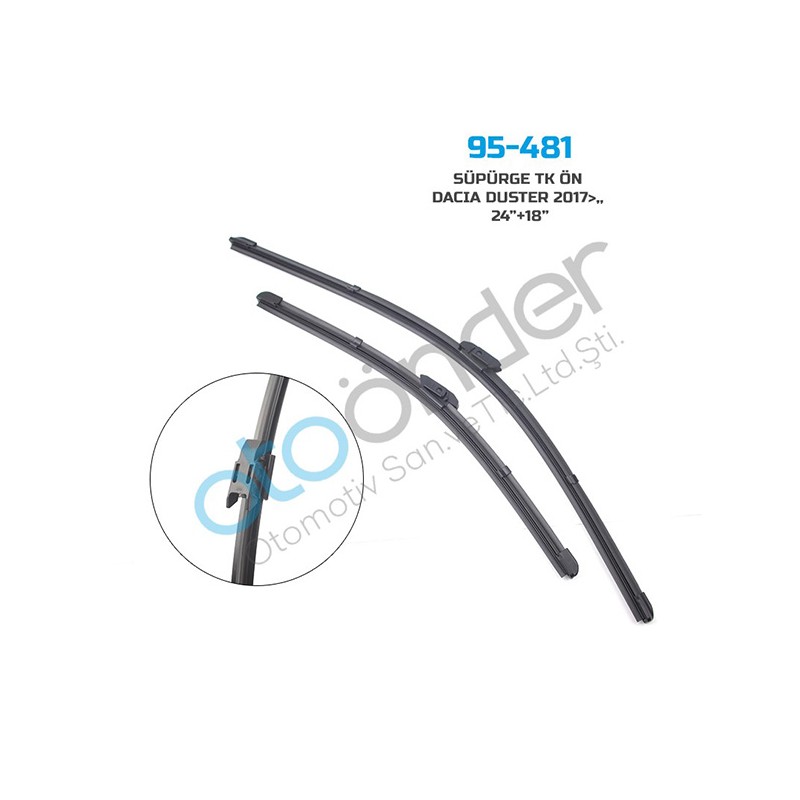 SİLECEK SÜPÜRGESİ ARACA ÖZEL DACIA DUSTER 2017 SONRASI 600-450MM 95-48
