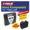 KOMPRESÖR PLASTİK YASSI PROFESYONEL IŞIKLI 12V-220V SİYAH 2491320 CARU