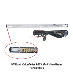 ÇALIŞMA LAMBASI OFF-ROAD BAR 9-30V 360W 97X4.3CM DÜZ ÇAKAR 97CM SARI B