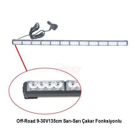 ÇALIŞMA LAMBASI OFF-ROAD BAR 9-30V 135x3.8CM SARI SARI ÇAKAR 135CM 14