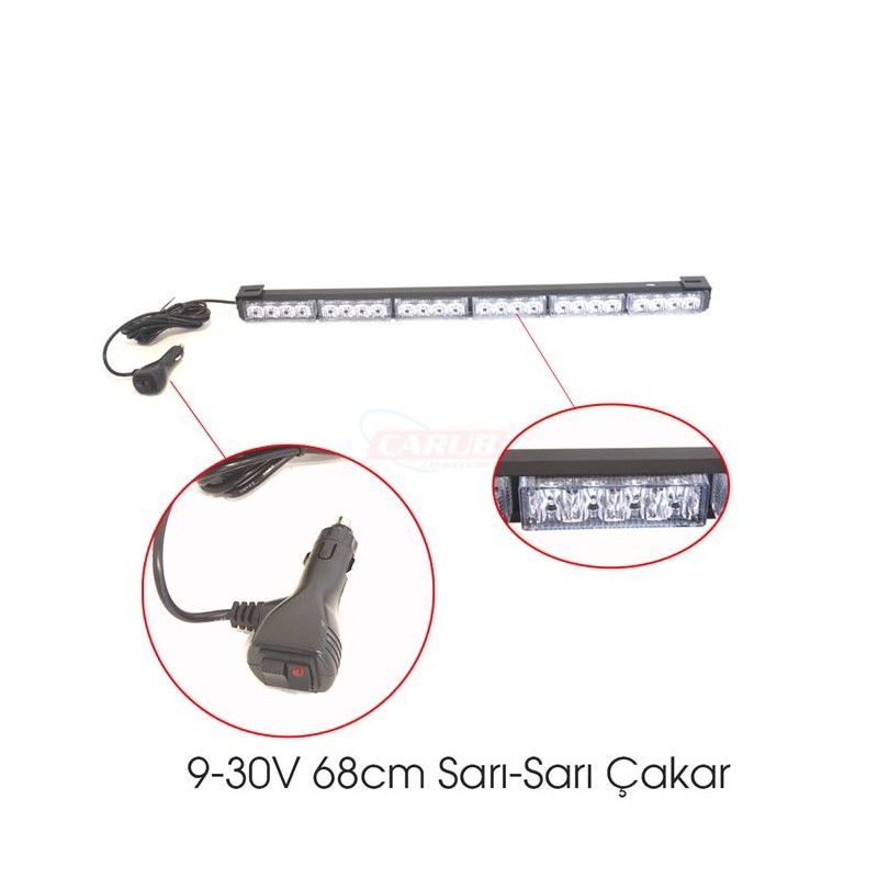 ÇALIŞMA LAMBASI OFF-ROAD BAR 9-30V 68x3.8CM SARI SARI ÇAKAR 68CM 14 FO