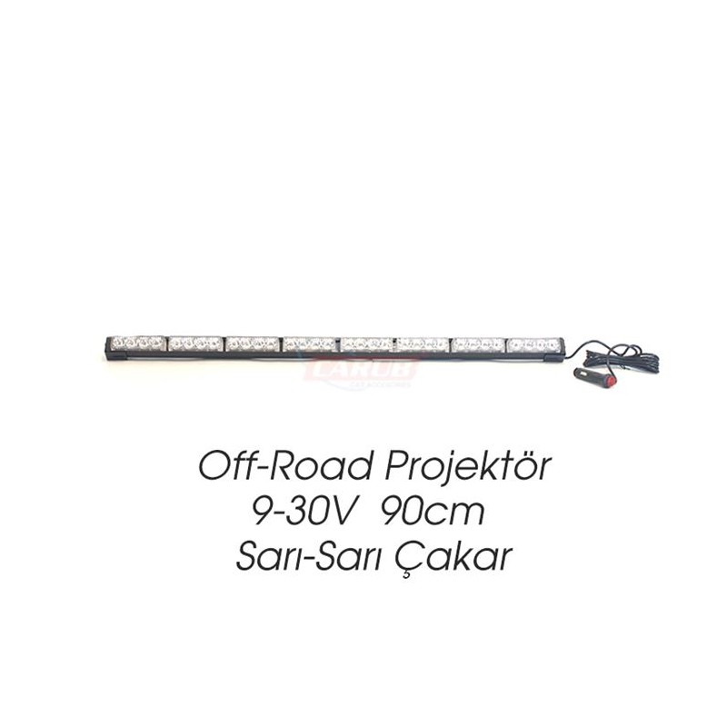 ÇALIŞMA LAMBASI OFF-ROAD BAR 9-30V 90x3.8CM SARI SARI ÇAKAR 90CM 14 FO