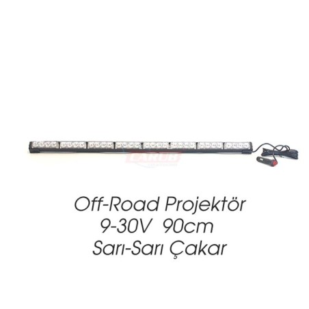 ÇALIŞMA LAMBASI OFF-ROAD BAR 9-30V 90x3.8CM SARI SARI ÇAKAR 90CM 14 FO