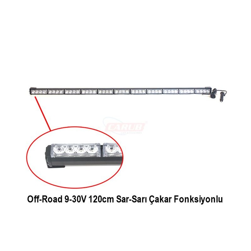 ÇALIŞMA LAMBASI OFF-ROAD BAR 9-30V 120x3.8CM SARI SARI ÇAKAR 120CM 14