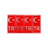 ARMA ETİKET PLAKA TR ALÜMİNYUM KIRMIZI 2Lİ ERN00650-2 YERLİ