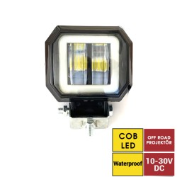 ÇALIŞMA LAMBASI KARE 10-30V 10W 2 LED COB ANGELLİ 74X64MM K-54MM 30106
