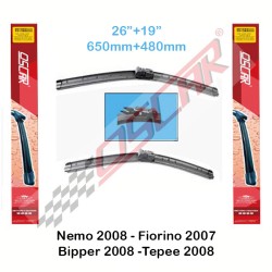 SİLECEK SÜPÜRGESİ ARACA ÖZEL FIAT FİORİNO / PEUGEOT TEPE 650MM-480MM O