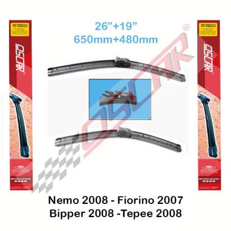 SİLECEK SÜPÜRGESİ ARACA ÖZEL FIAT FİORİNO / PEUGEOT TEPE 650MM-480MM O