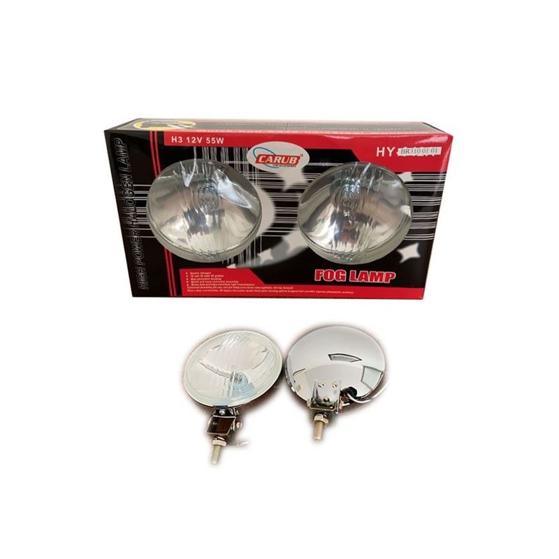 SİS LAMBASI YUVARLAK BEYAZ 601 TİP KROM 135X65MM 3100101 CARUB