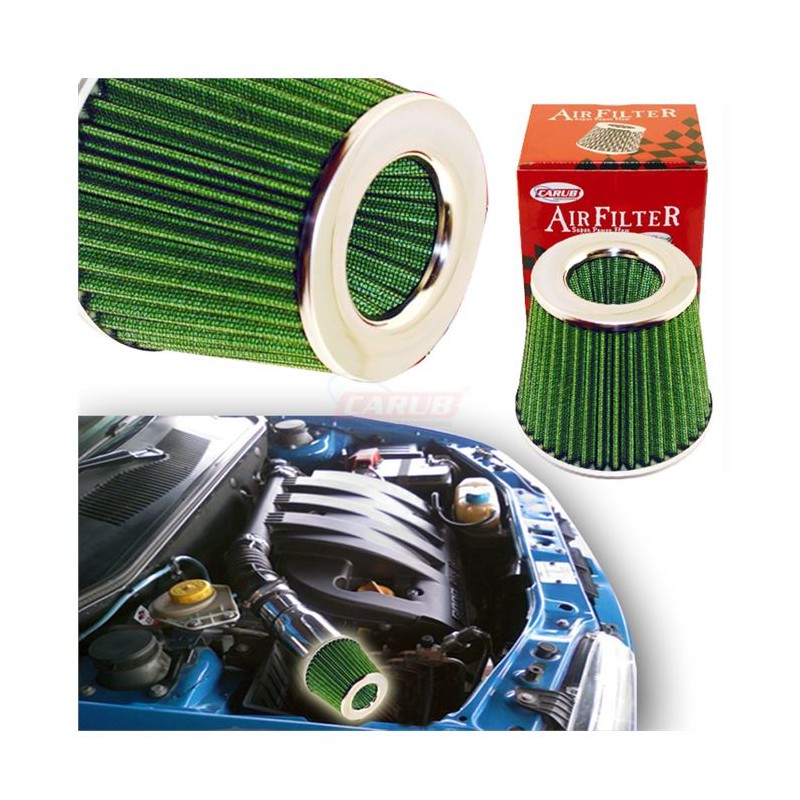 PERFORMANS HAVA FİLTRE BÜYÜK YUVARLAK DELİKLİ 15CM 2 APARATLI YEŞİL 46