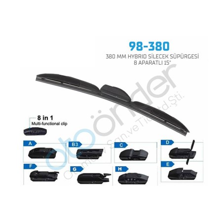 SİLECEK SÜPÜRGESİ HYBRID APARATLI 8PRÇ 98.380 98-380 SENTİNEL