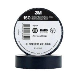 BANT İZOLE 3M TEMFLEX ELEKTRİK BANDI 1300E SİYAH 19MM 7100147732 3M
