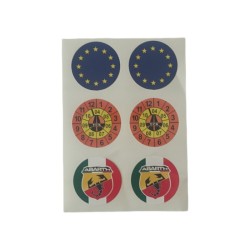 YAPIŞTIRMA FOLYO ETİKET PLAKA PULU EU-TCK-ABARTH 35MM 6 PARÇA ERN00101