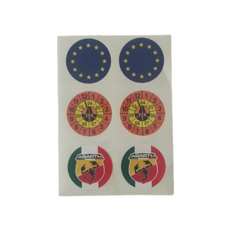 YAPIŞTIRMA FOLYO ETİKET PLAKA PULU EU-TCK-ABARTH 35MM 6 PARÇA ERN00101