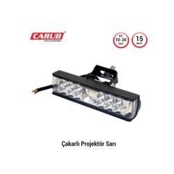 ÇALIŞMA LAMBASI DİKDÖRTGEN 10-30V 15W 12 LEDLİ FONKSİYONLU ÇAKARLI 150