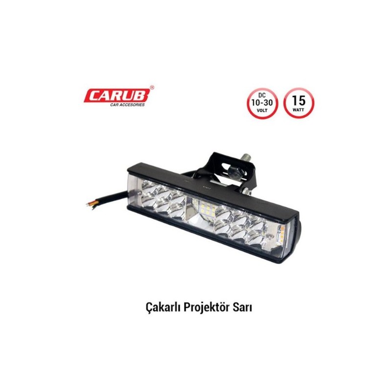 ÇALIŞMA LAMBASI DİKDÖRTGEN 10-30V 15W 12 LEDLİ FONKSİYONLU ÇAKARLI 150