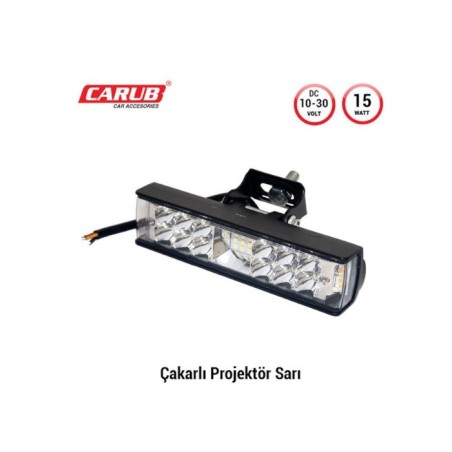 ÇALIŞMA LAMBASI DİKDÖRTGEN 10-30V 15W 12 LEDLİ FONKSİYONLU ÇAKARLI 150