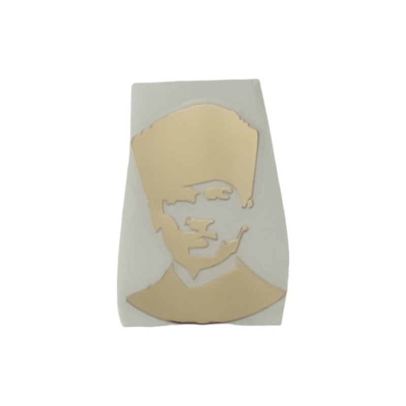 ARMA METAL YAZI SÜRET ATATÜRK SARI 50X70MM KUZEY ERN01075-1 SÜSLEN