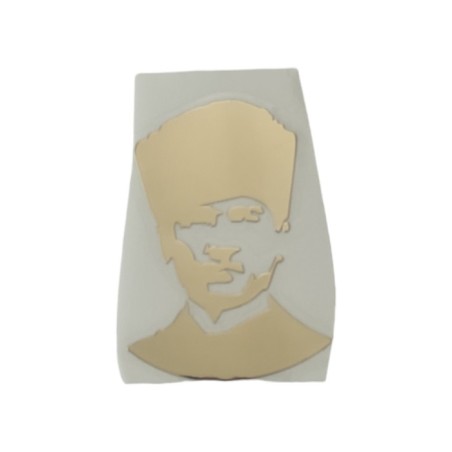 ARMA METAL YAZI SÜRET ATATÜRK SARI 50X70MM KUZEY ERN01075-1 SÜSLEN