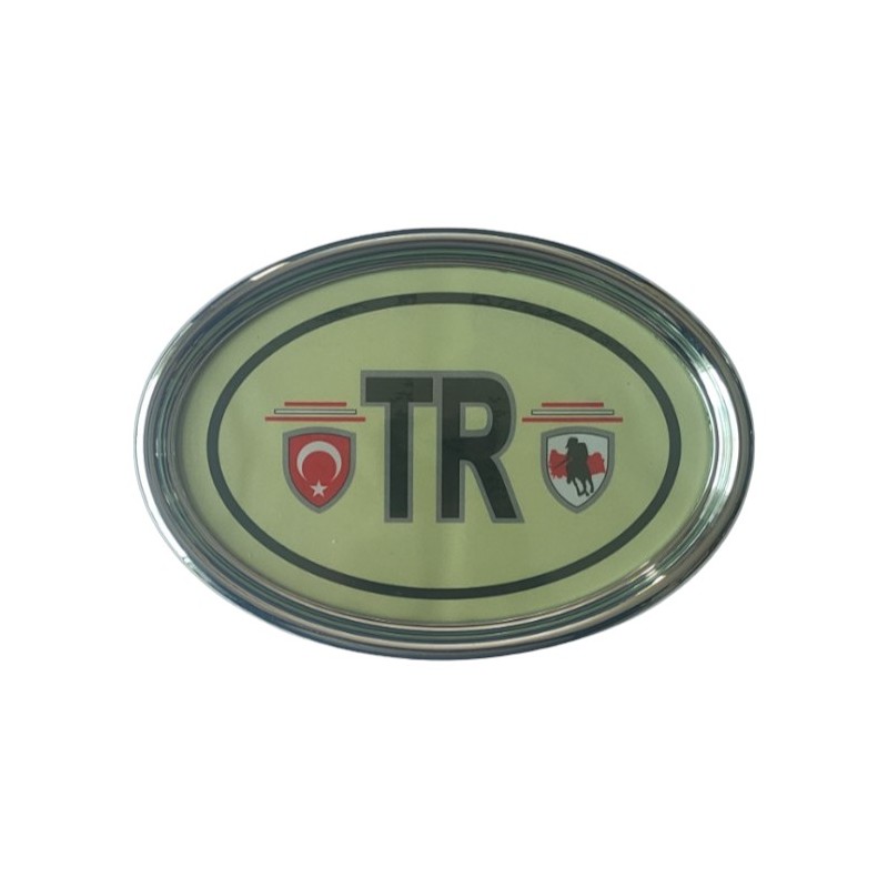 REFLEKTÖR ARMA OVAL BÜYÜK NİKELAJLI ELİPS TR BAYRAKLI 205X145MM ERN020