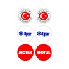 YAPIŞTIRMA FOLYO ETİKET PLAKA PULU OPAR-MOTUL-BAYRAK 35MM 6 PARÇA ERN0