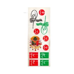 YAPIŞTIRMA FOLYO RENKLİ ETİKET TAKIMI OSMANLI 11 PARÇA ERN00201-9 SÜSL