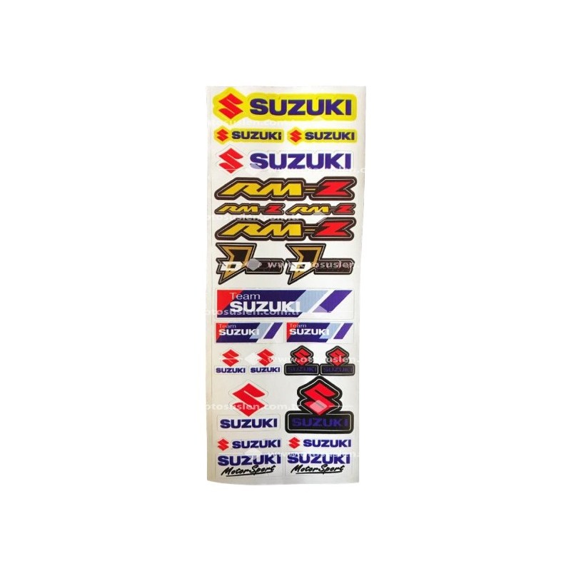 YAPIŞTIRMA FOLYO RENKLİ ETİKET TAKIMI SUZUKİ MOTORS 23 PARÇA ERN00201-
