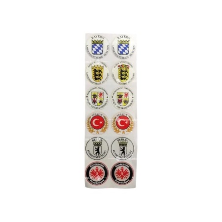 ARMA DAMLA ETİKET PLAKA PULU 1. MODEL 33MM 12 PARÇA ERN00111-1 SÜSLEN