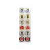 ARMA DAMLA ETİKET PLAKA PULU 1. MODEL 33MM 12 PARÇA ERN00111-1 SÜSLEN