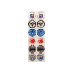 ARMA DAMLA ETİKET PLAKA PULU 2. MODEL 33MM 12 PARÇA ERN00111-2 SÜSLEN