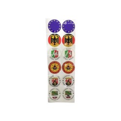 ARMA DAMLA ETİKET PLAKA PULU 3. MODEL 33MM 12 PARÇA ERN00111-3 SÜSLEN