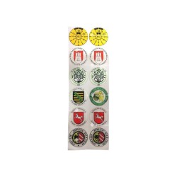 ARMA DAMLA ETİKET PLAKA PULU 4. MODEL 33MM 12 PARÇA ERN00111-4 SÜSLEN