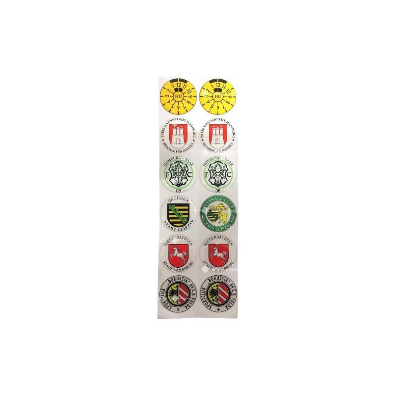 ARMA DAMLA ETİKET PLAKA PULU 4. MODEL 33MM 12 PARÇA ERN00111-4 SÜSLEN