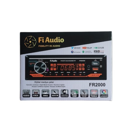 OTO TEYP FİAUDIO MP3 PLAYER USB-SD-FM UZAKTAN KUM. FR 2000 FR-2000 Fİ